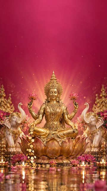 wallpaper มงคลพระแม่ลักษมี